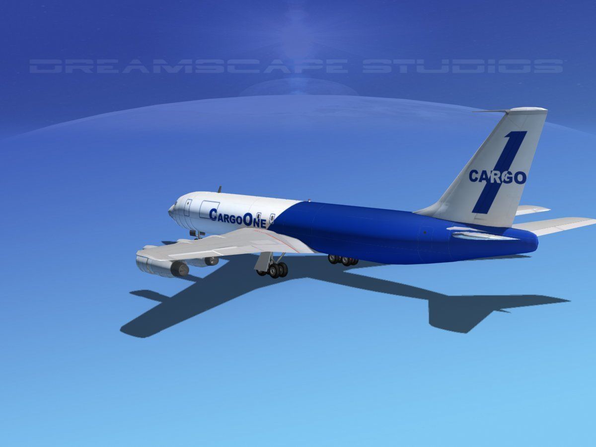 Boeing 707 Cargo One 3D model_4