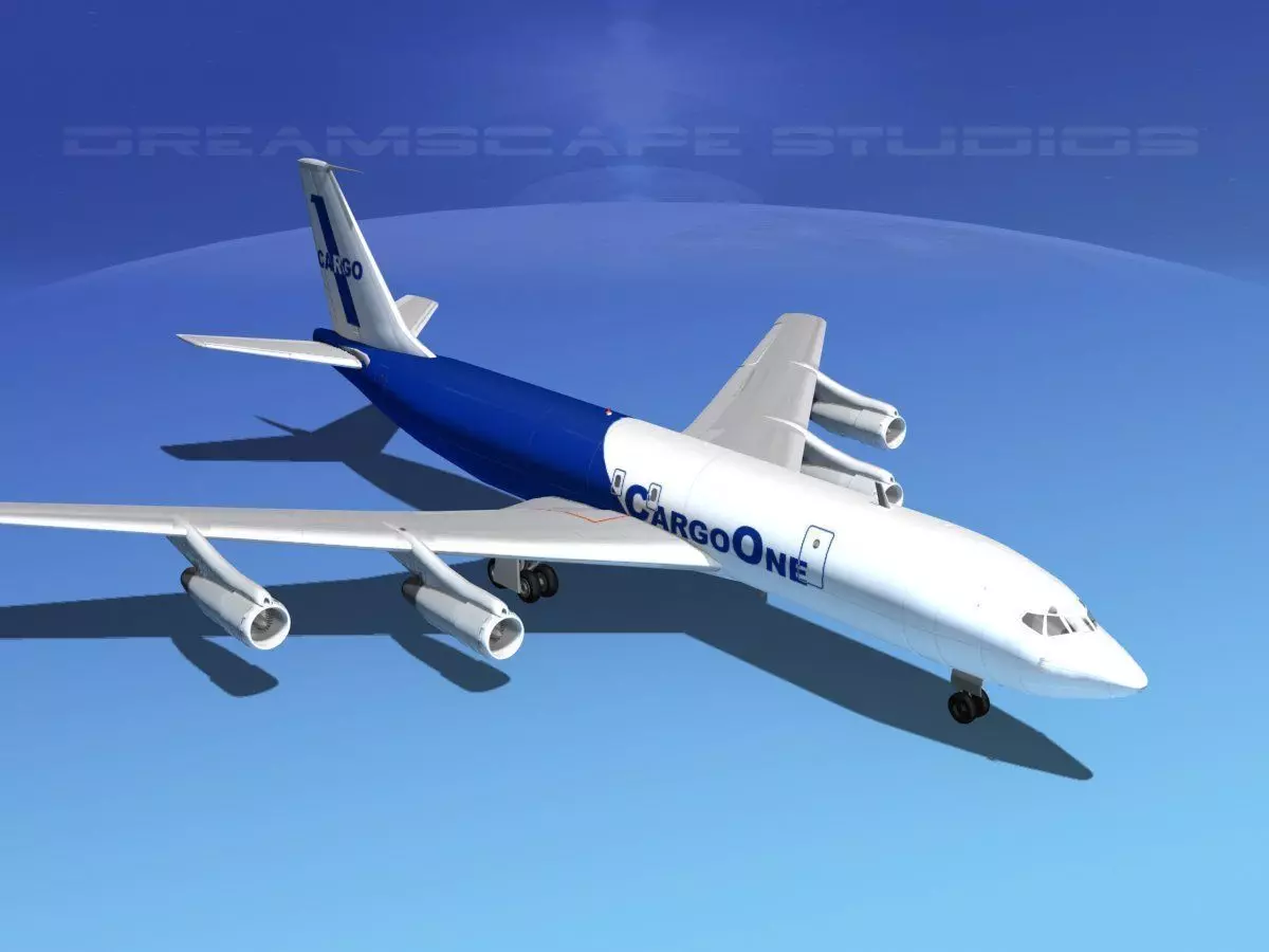 Boeing 707 Cargo One 3D model_0