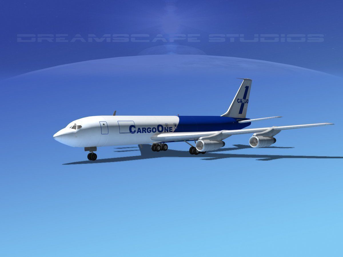 Boeing 707 Cargo One 3D model_1