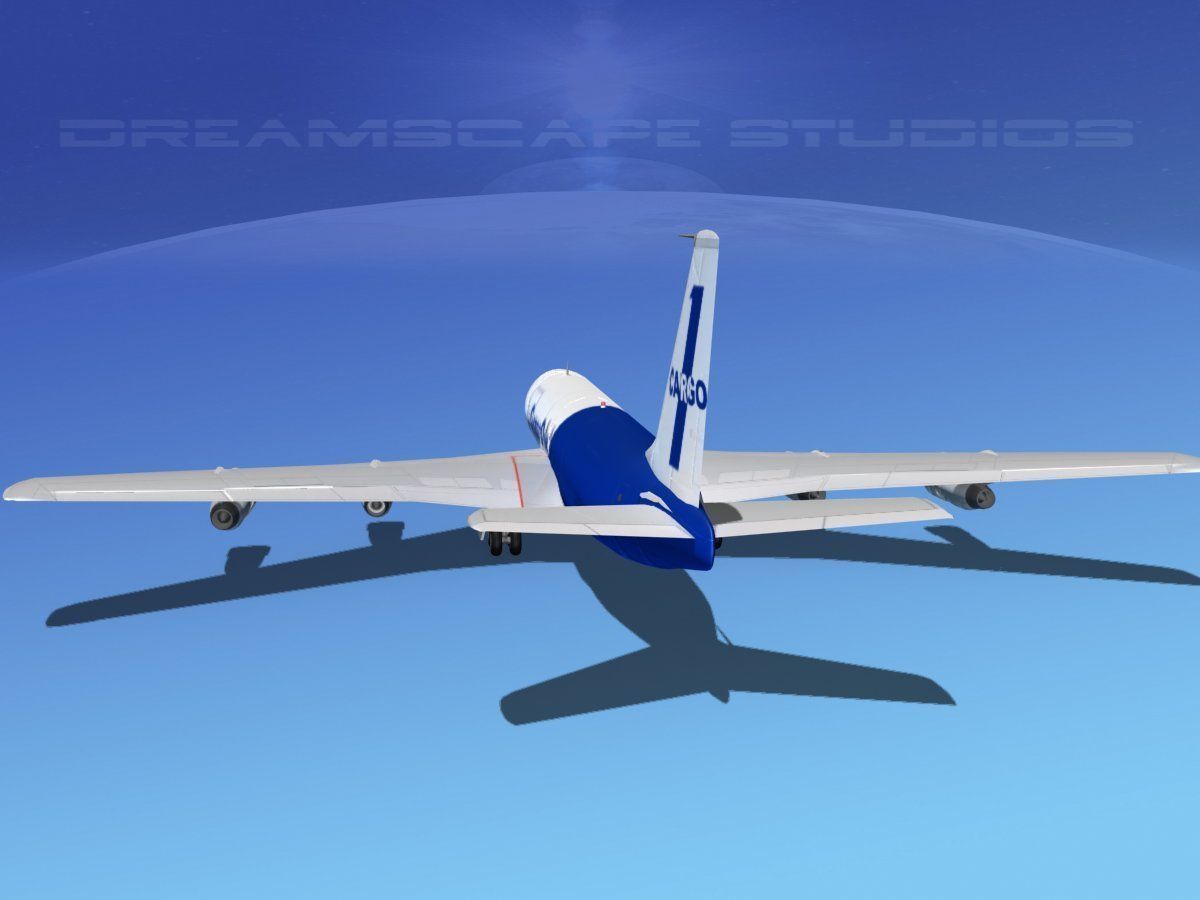 Boeing 707 Cargo One 3D model_5