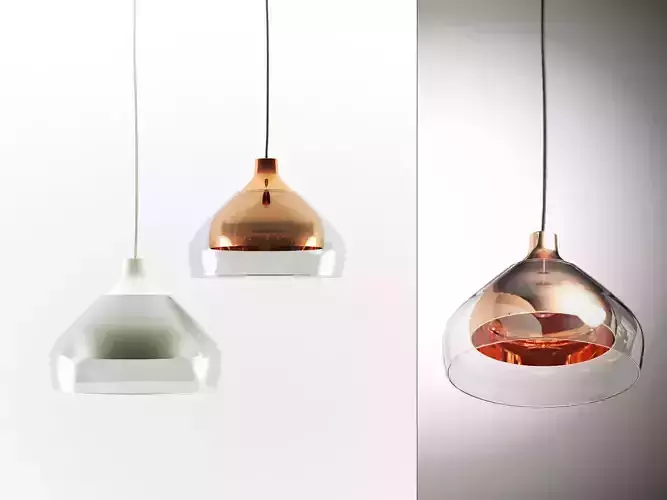 Trace 1 three pendant lights hanging from wall
