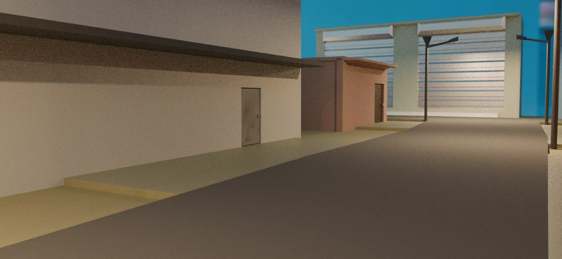 Low-Poly Small Town Environment Free low-poly 3D model