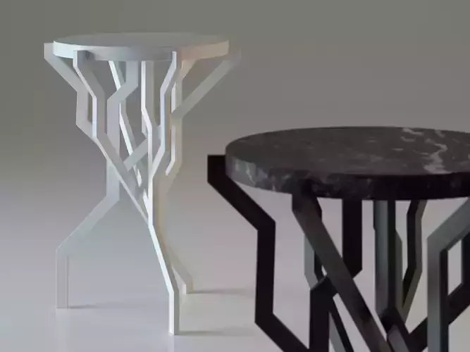 Plant table with apple 3D model