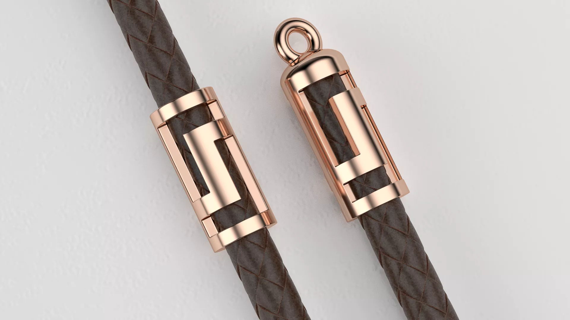 The bead on leather rope 3D print model