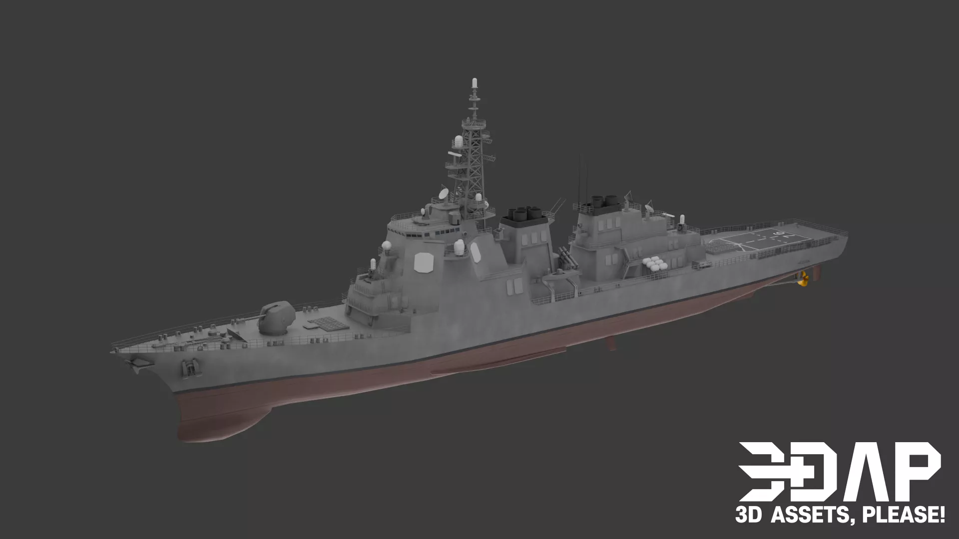 Japan JMSDF Warship Kongo-Class Aegis Destroyer 3D model