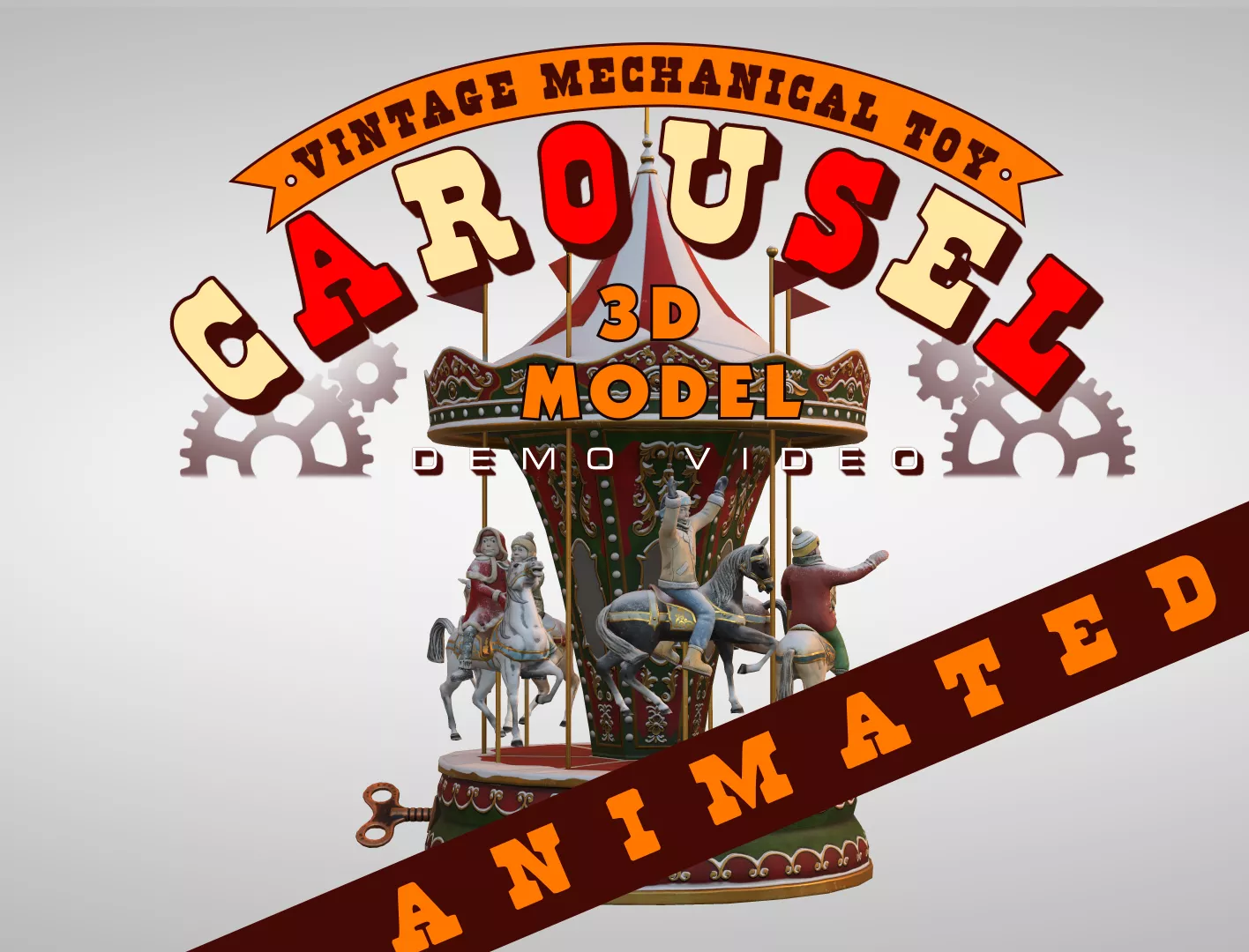 Carousel Low-poly 3D model