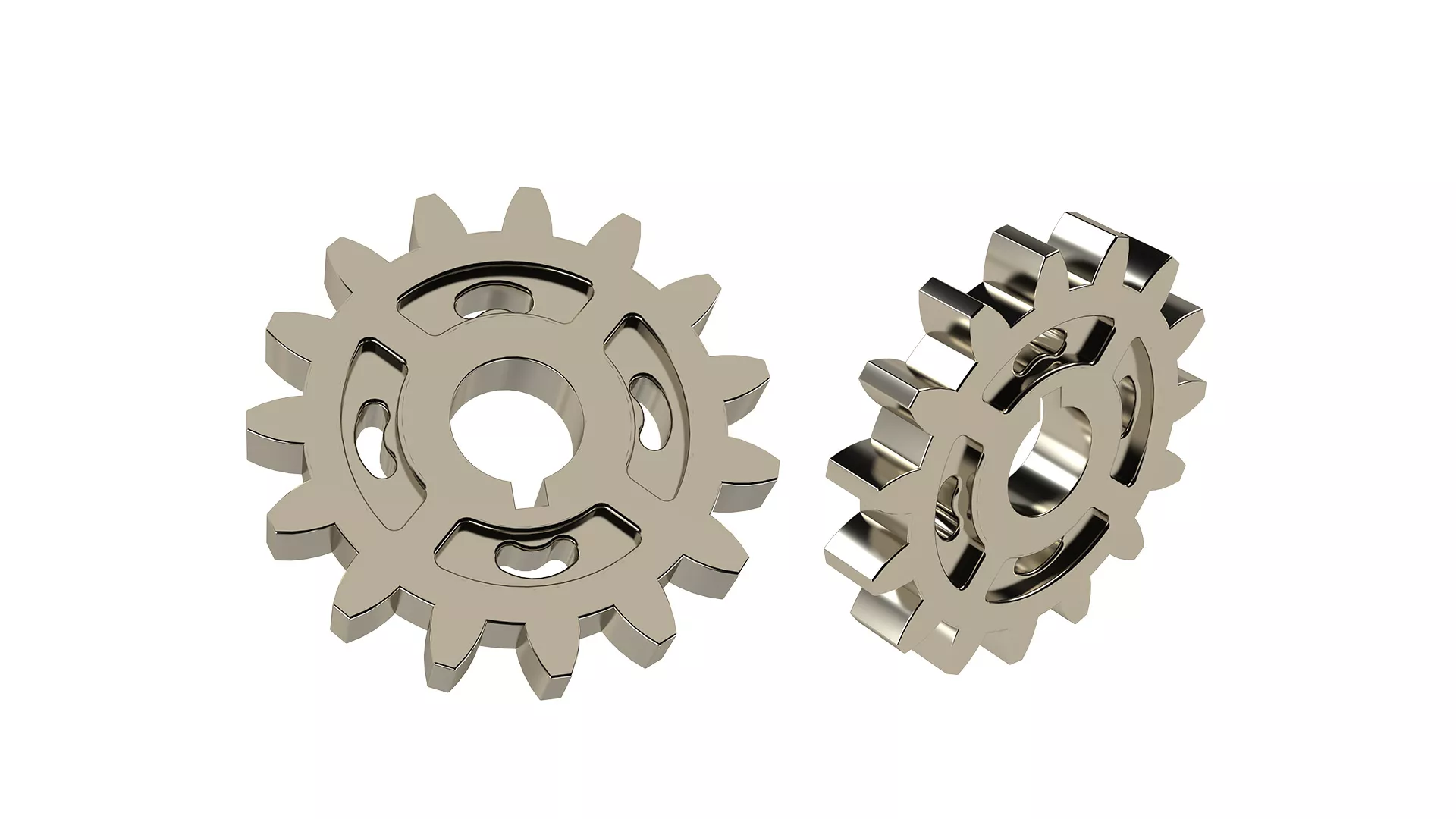 Mechanical Spur Gear with Keyway 3D Model 3D model
