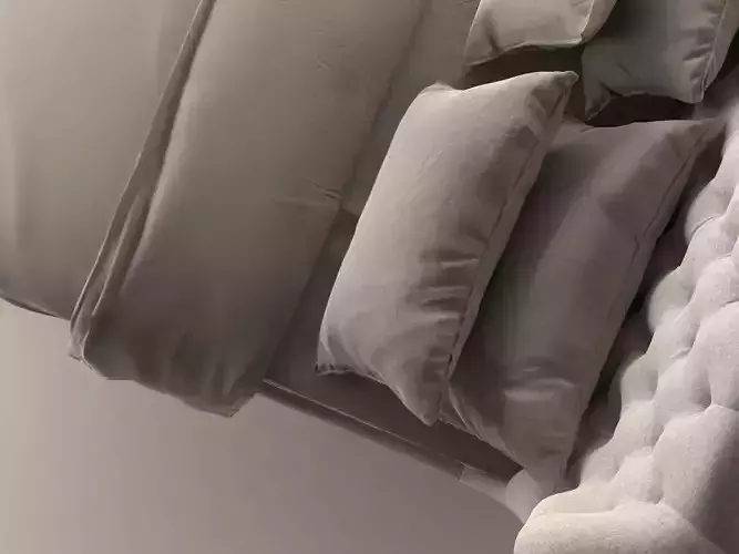 Loren bed with tufted headboard