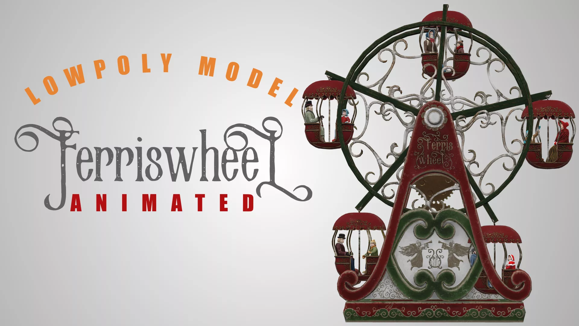 Ferris Wheel Low-poly 3D model