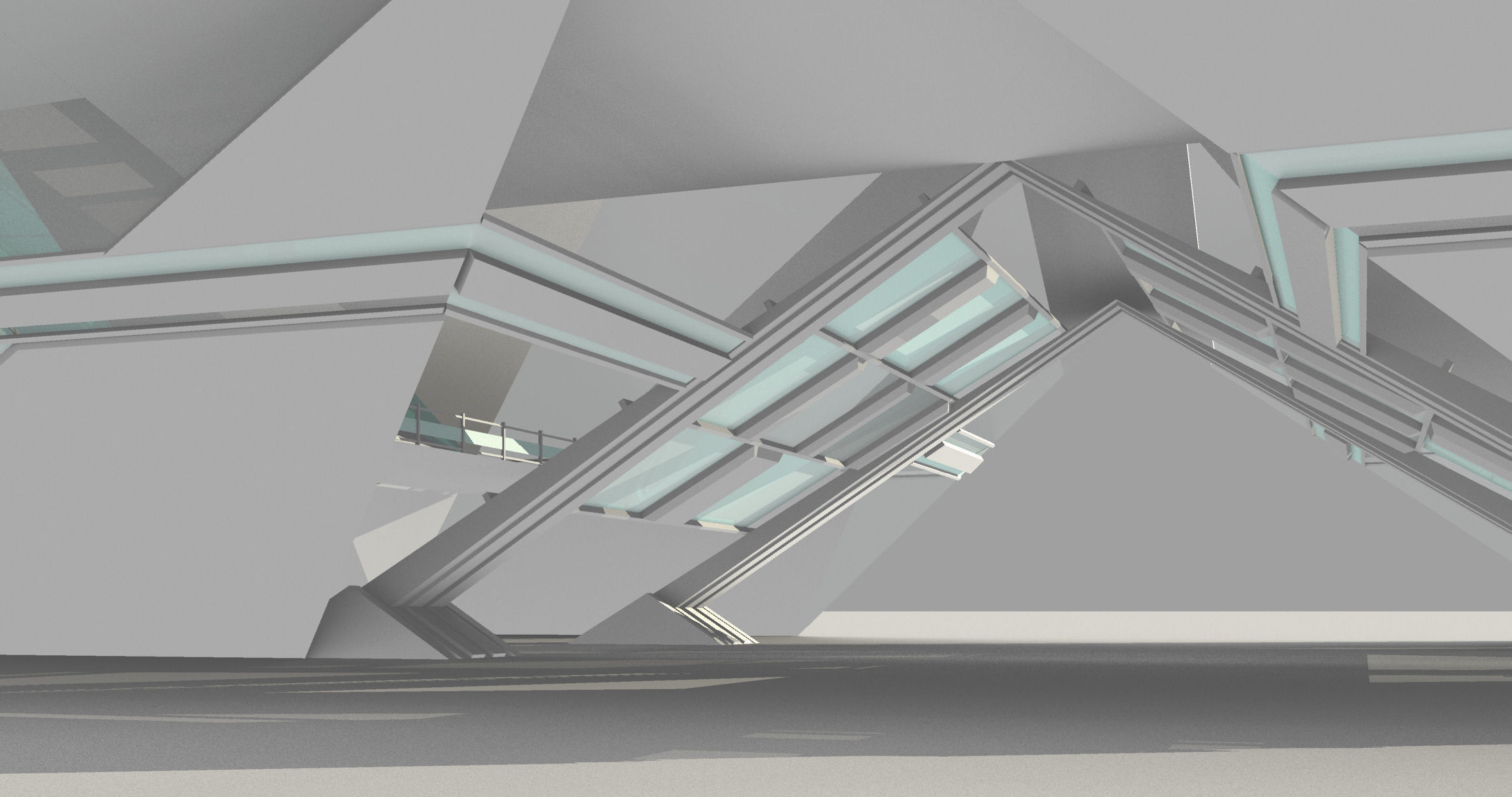 Futuristic Pavilion Free low-poly 3D model_2