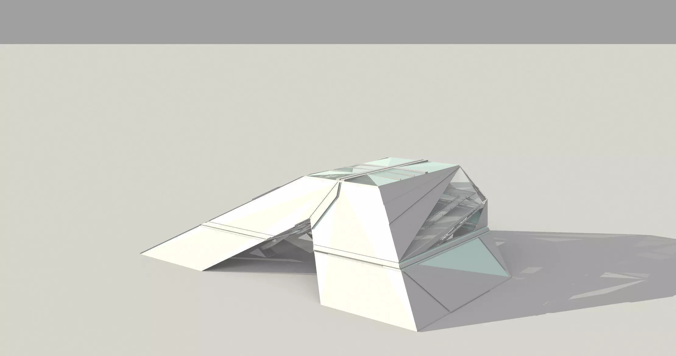 Futuristic Pavilion Free low-poly 3D model_0