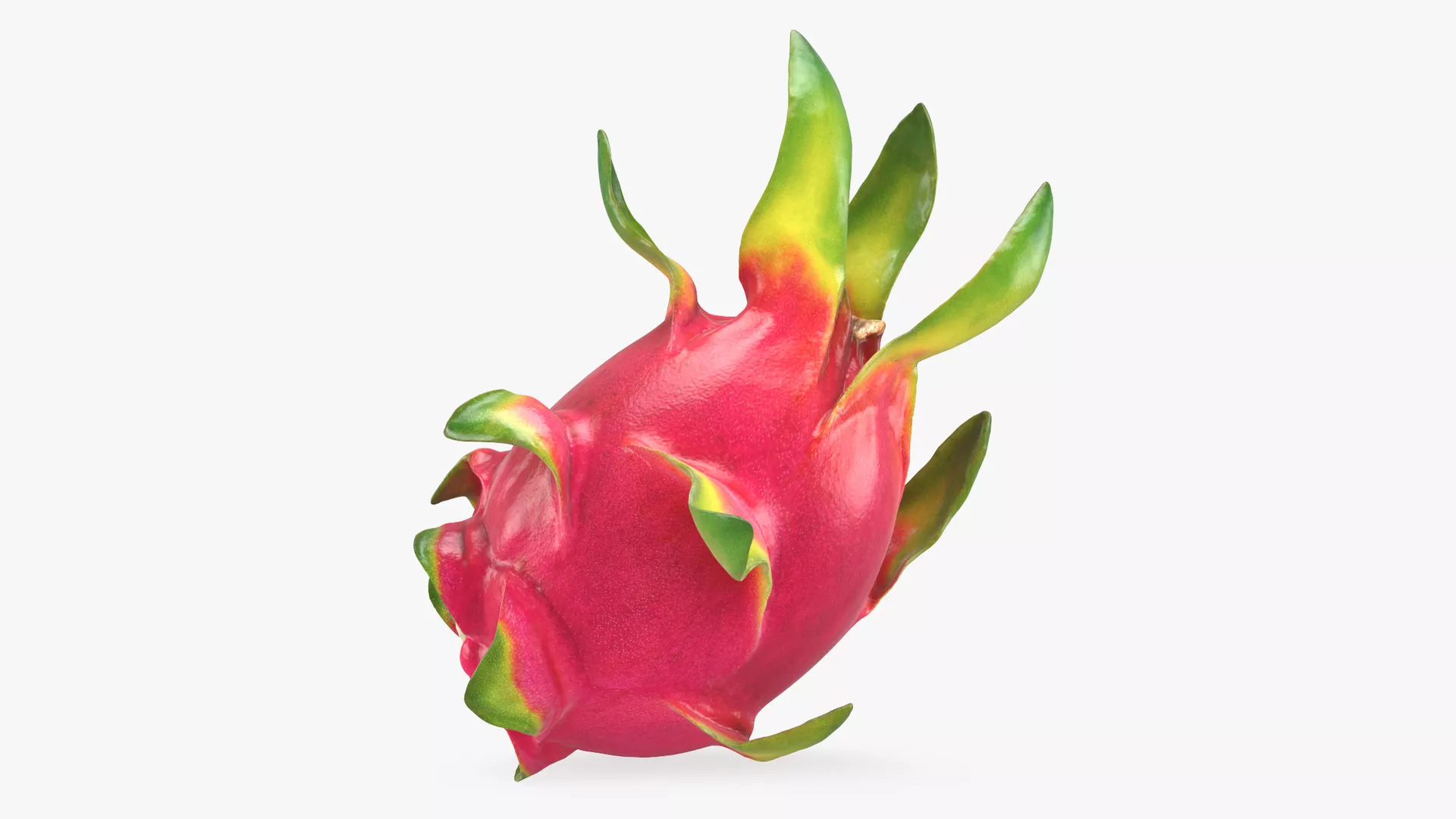 Whole Dragon Fruit Low-poly 3D model