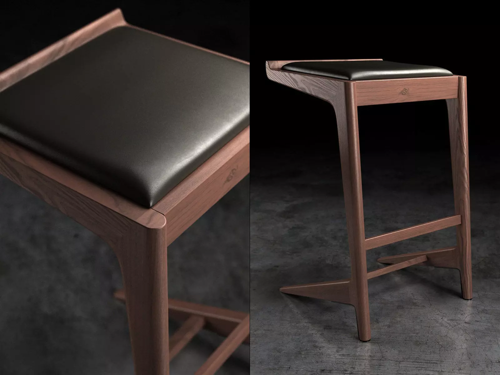 Curtis Stool 3D model_1