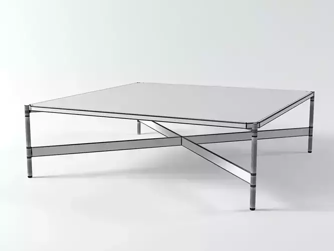 Heron square table with metal legs