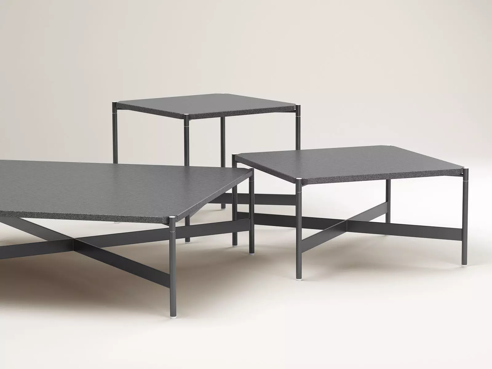 Heron square table with metal legs 3D model_1