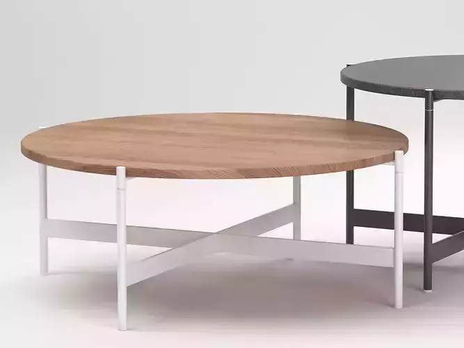 Heron square table with metal legs 3D model