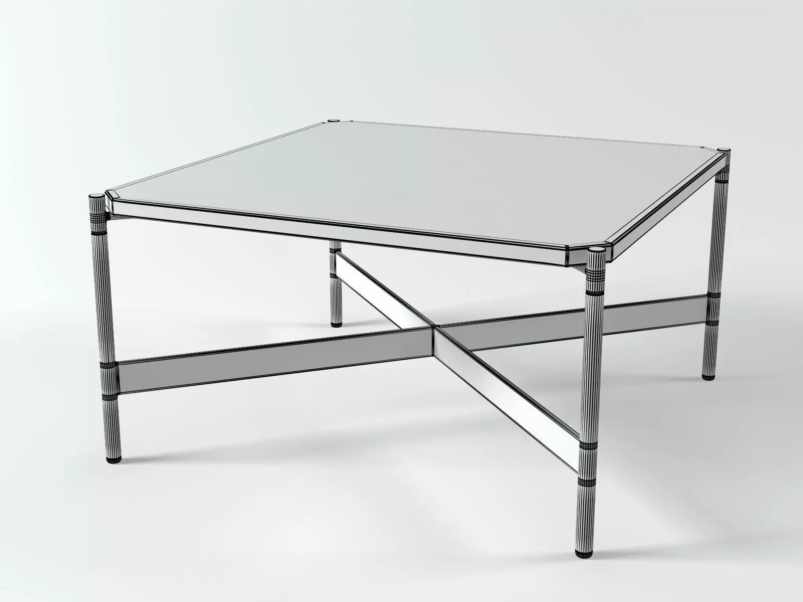 Heron square table with metal legs 3D model_5