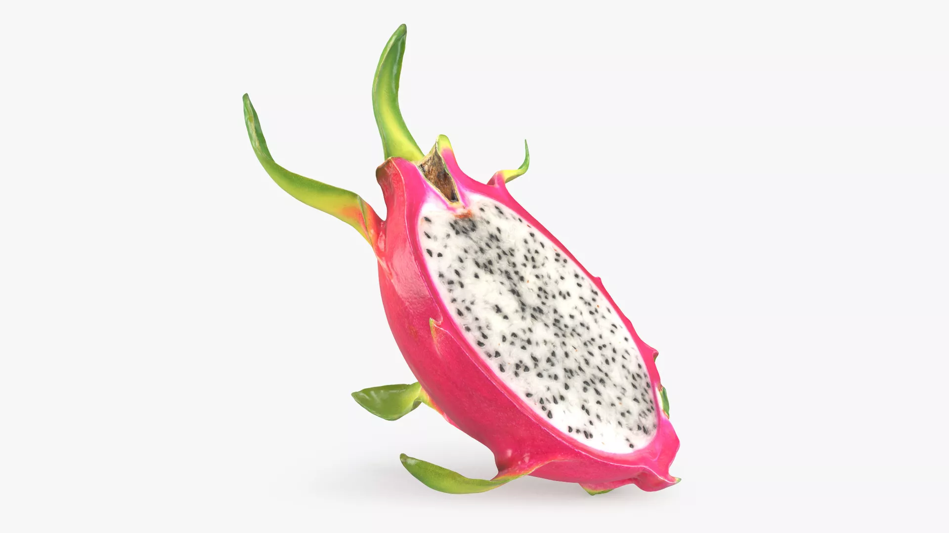 Half Dragon Fruit 02 Low-poly 3D model
