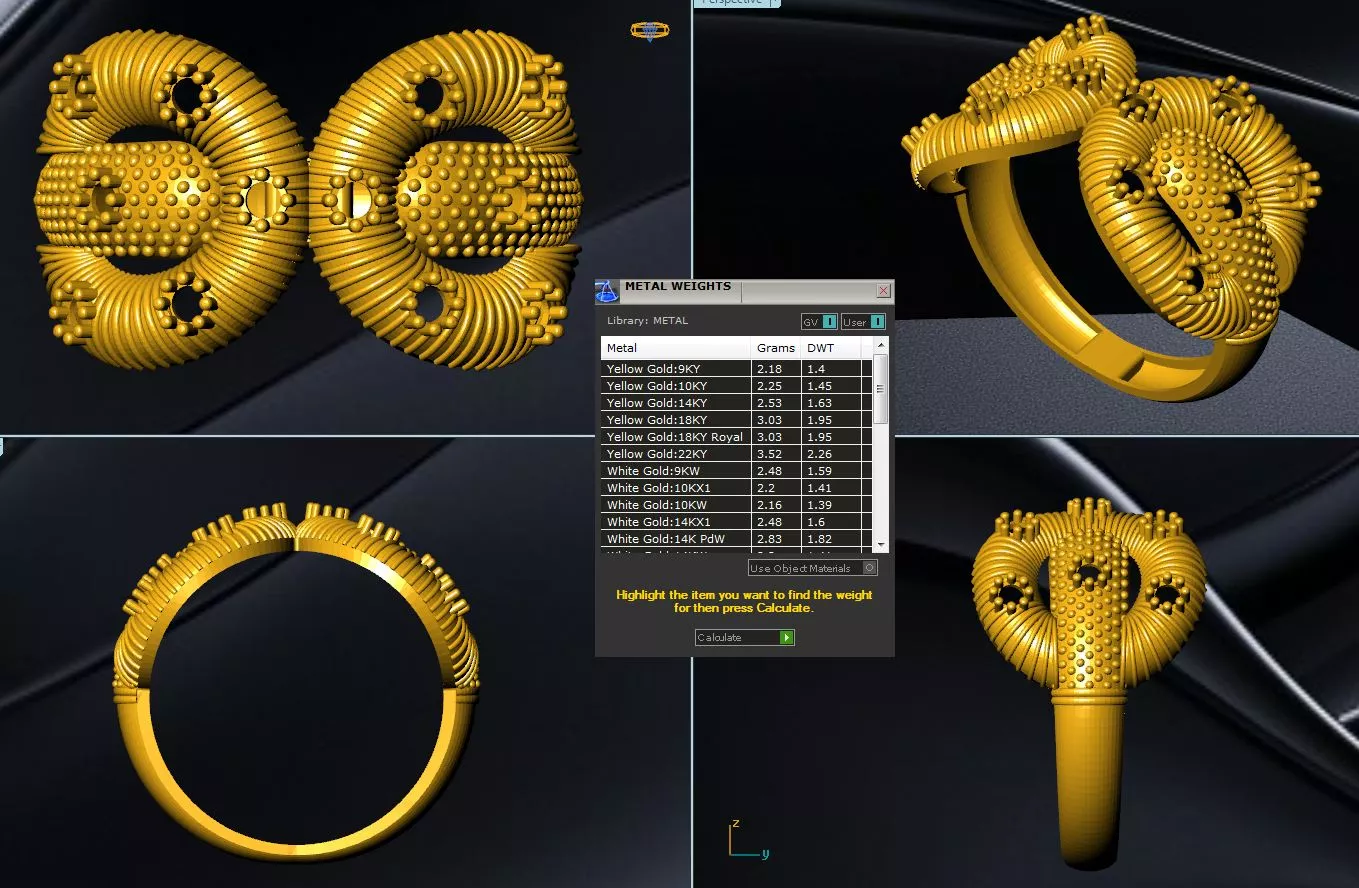 Turkish Gold Ring 50 CAD Latest Models Megapack STL And 3DM 3D print model