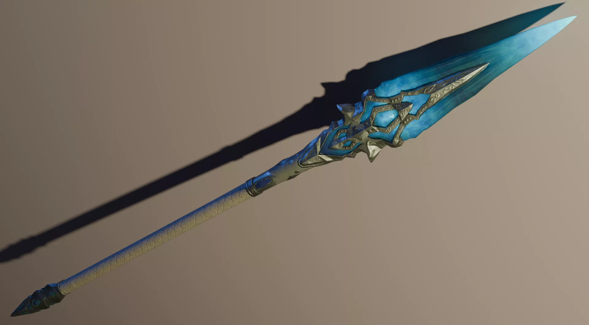 Ice Spear Game-Ready PBR Free low-poly 3D model