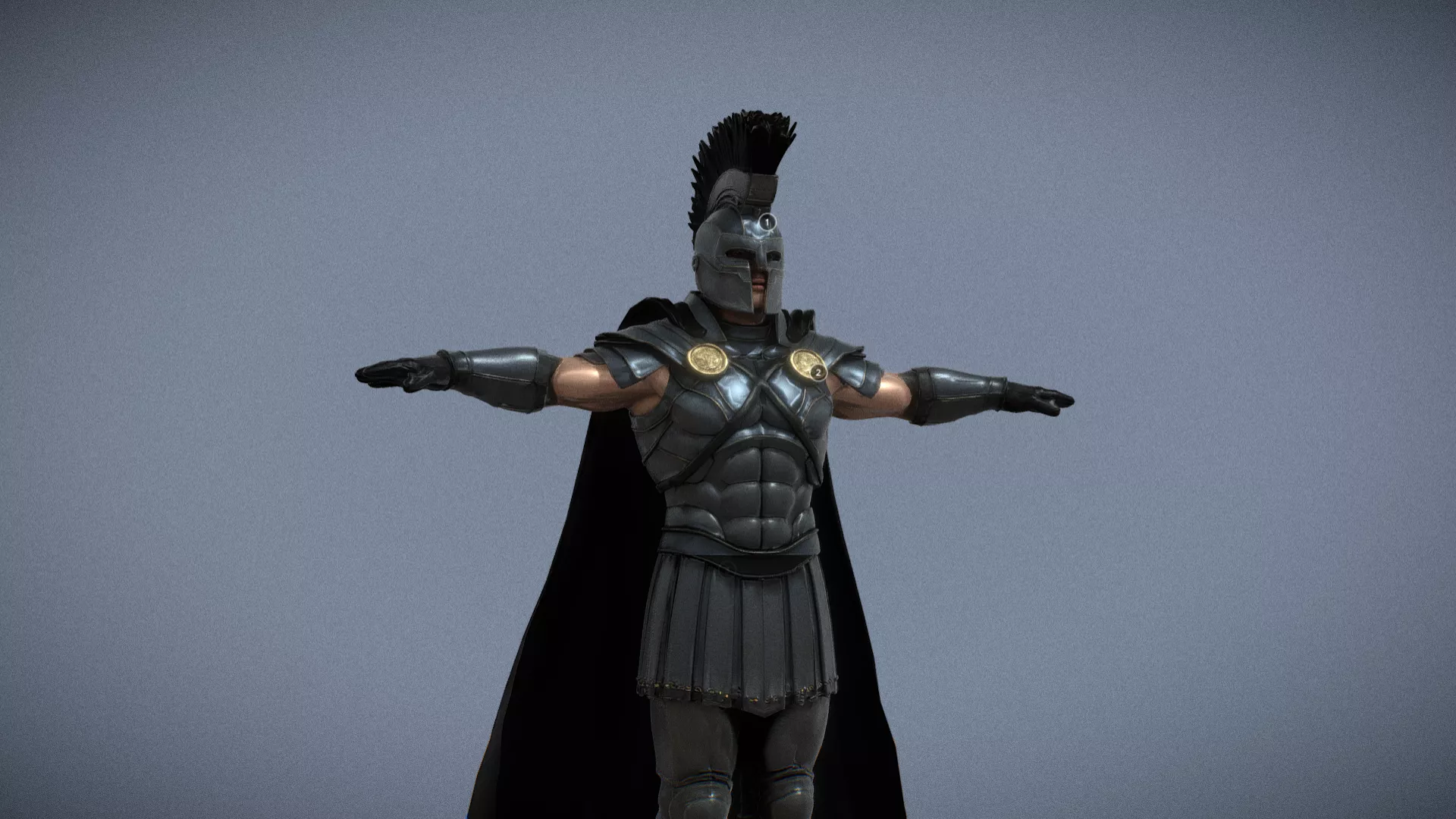 Agamemnon The Odyssey Rigged Low-poly 3D model