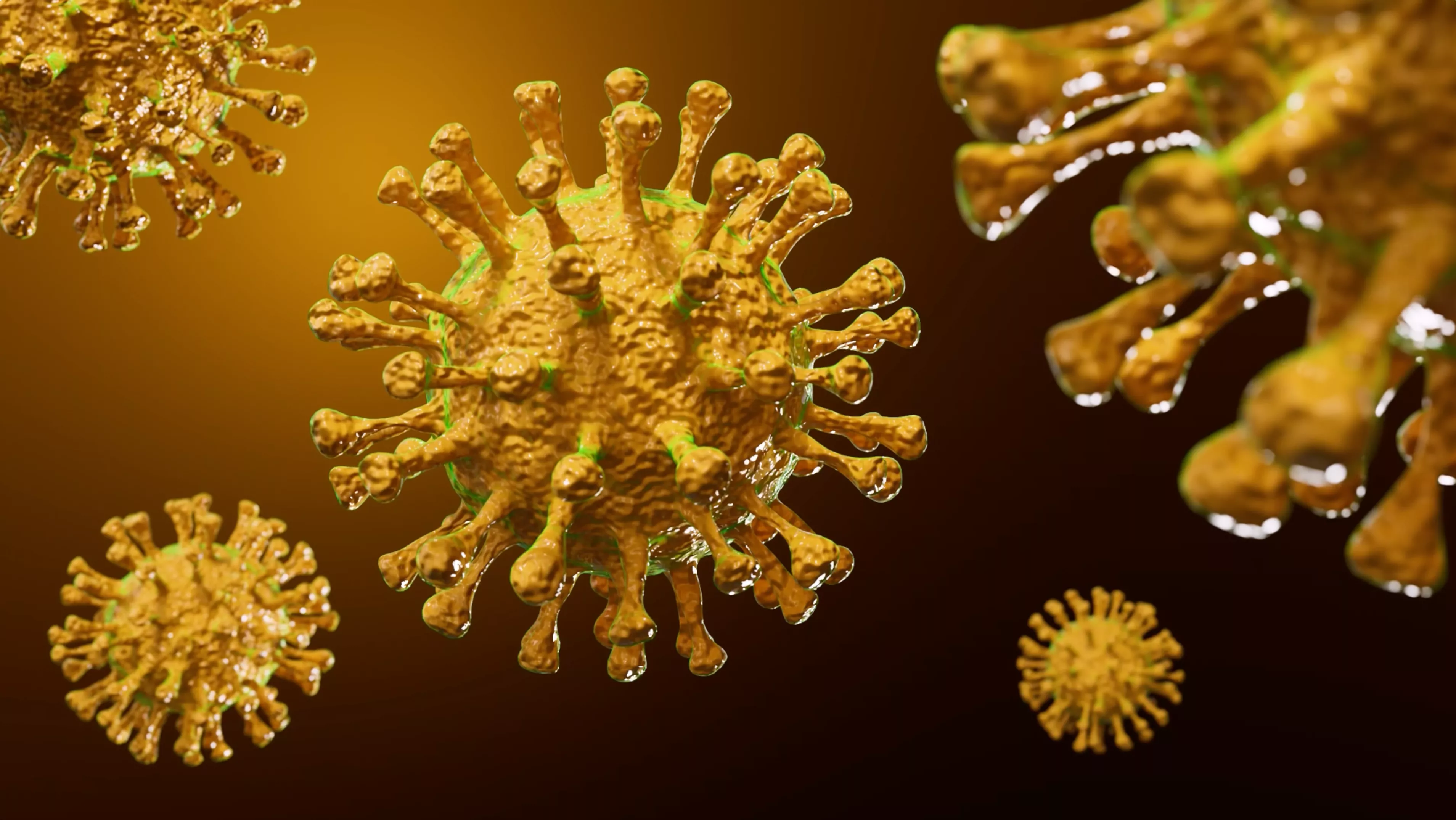 Animated Virus Cell Microbiology Bacteria Microorganism PBR 3D model