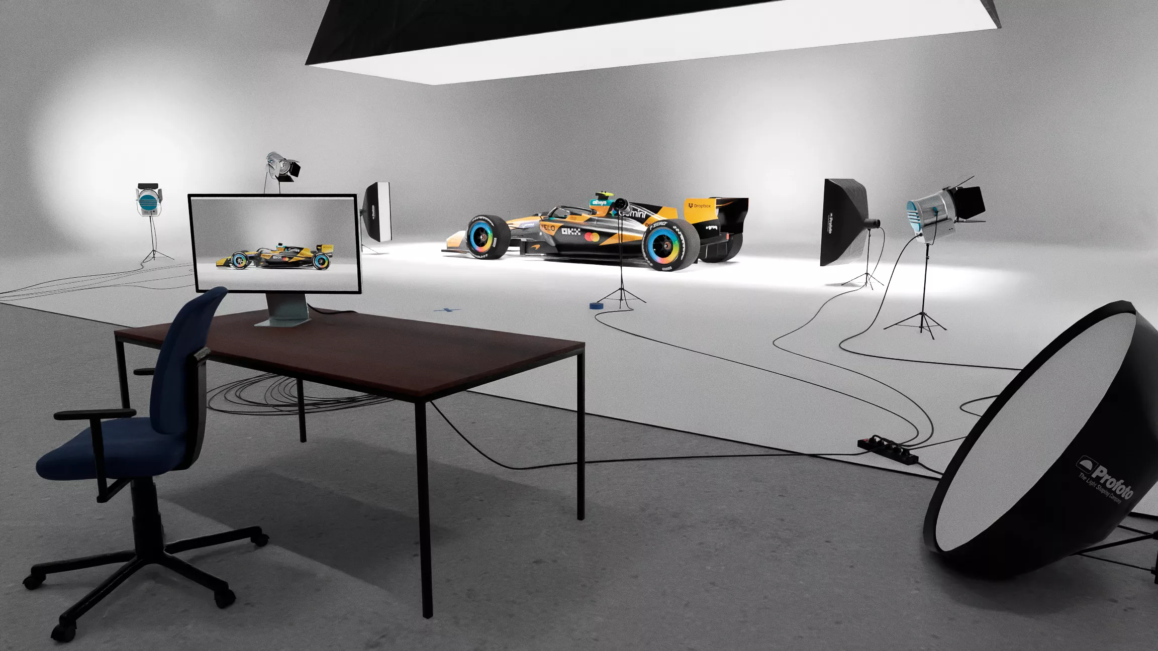 Full Realistic Automotive Photo Studio 360 plus Pro Brand assets 3D model