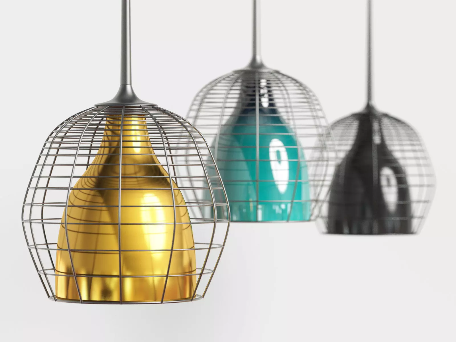 Cage suspension lamp 3D model_1