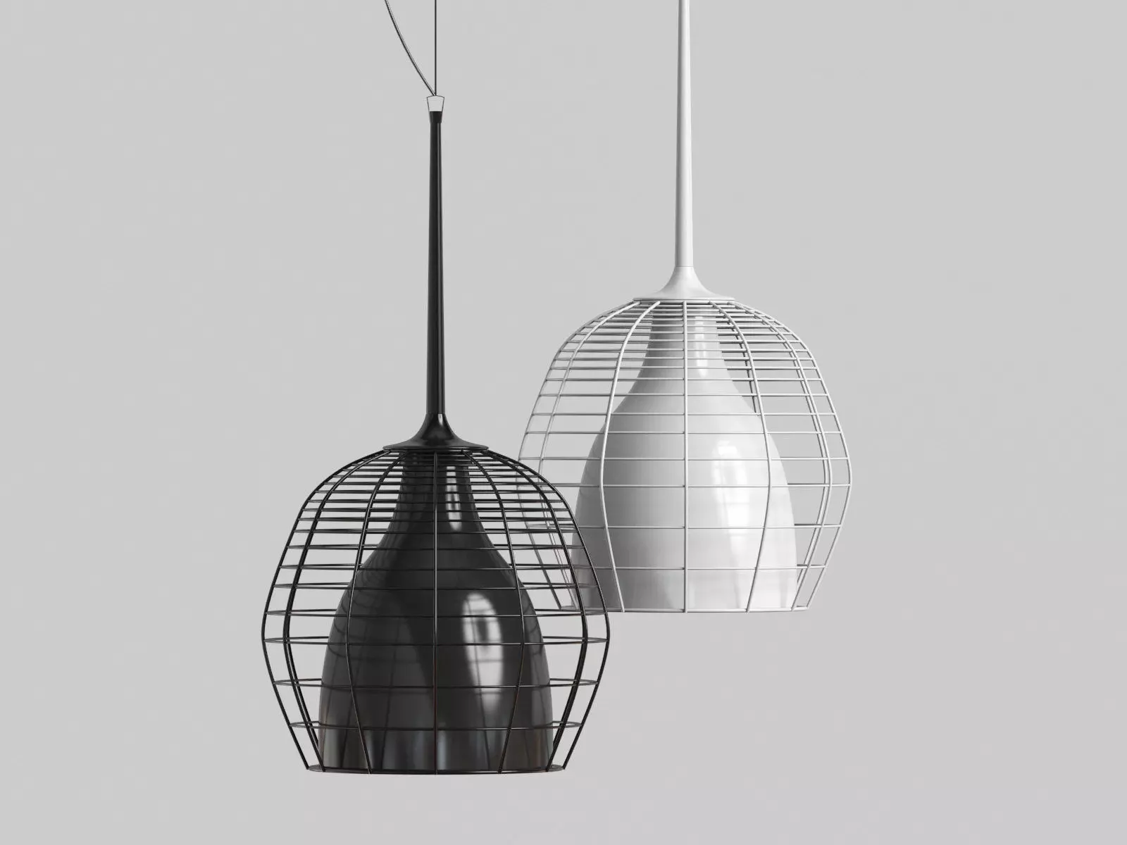 Cage suspension lamp 3D model_4
