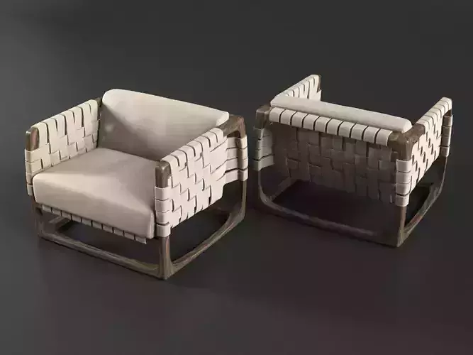 Bungalow Armchair 3D model