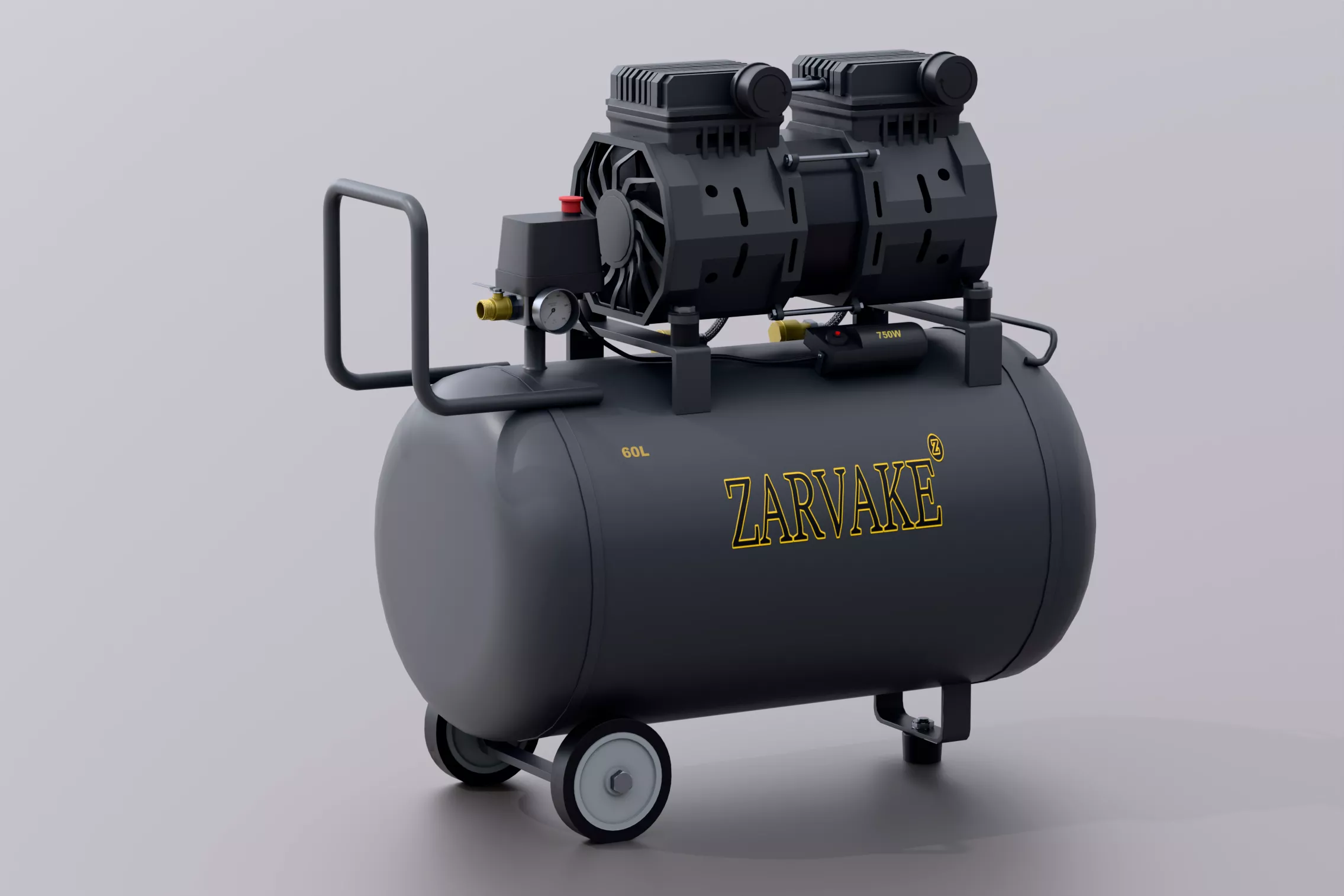 Industrial Air Compressor 3D Model 3D model