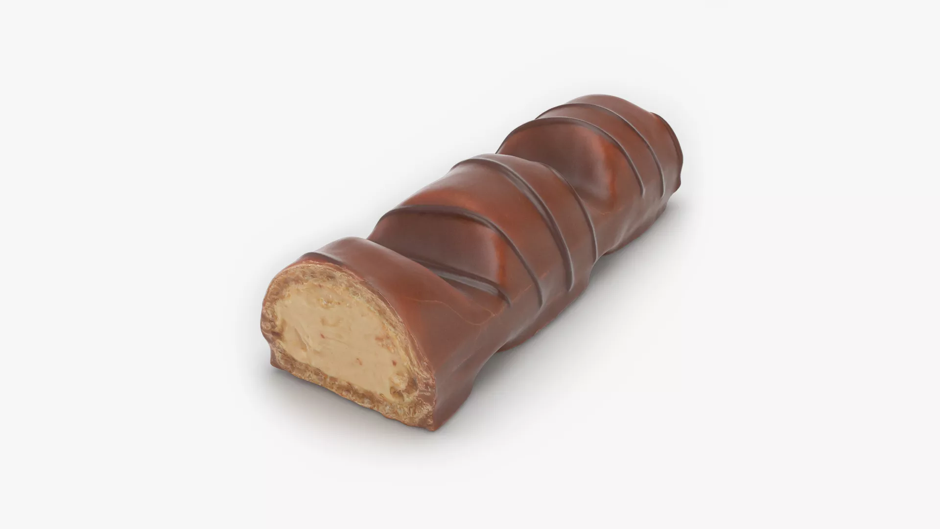 Half Cut Kinder Bueno Chocolate Bar Low-poly 3D model