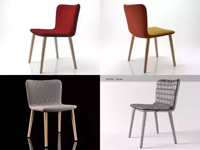 Tea dining chair with wooden legs