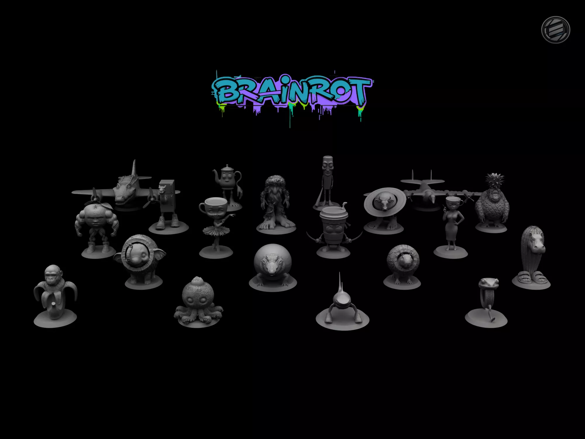 Miniatures - Brainrot Legends 3D print model