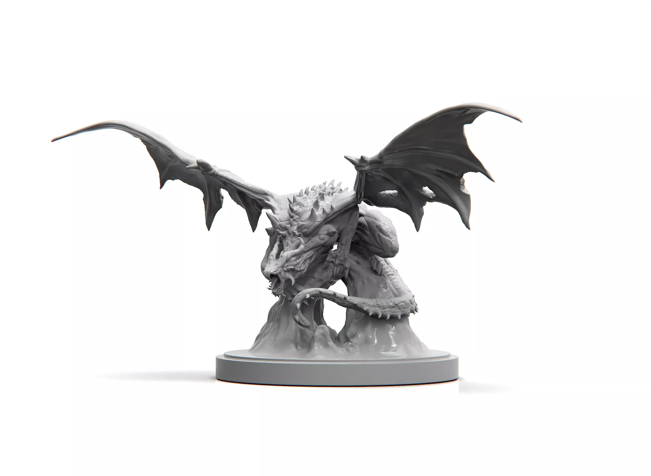 FirstDragon Fire Dragon STL 100mm Fantasy Creature 3D Model 3D print model