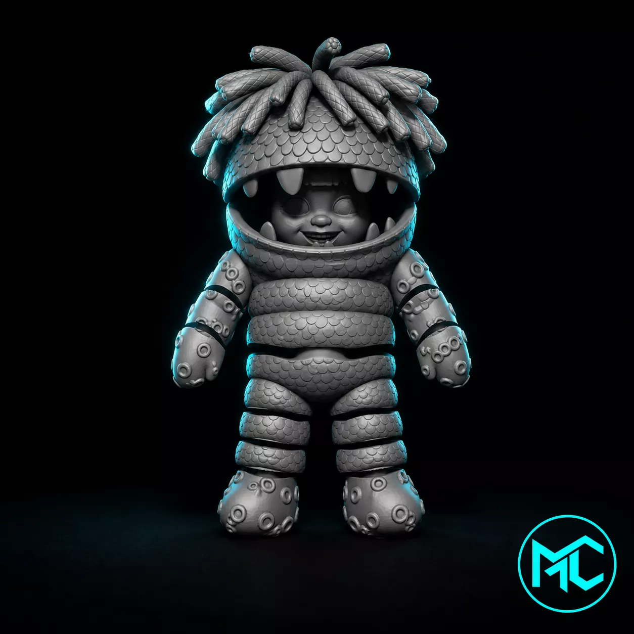 Boo Little Monster Costume Girl 3D print model