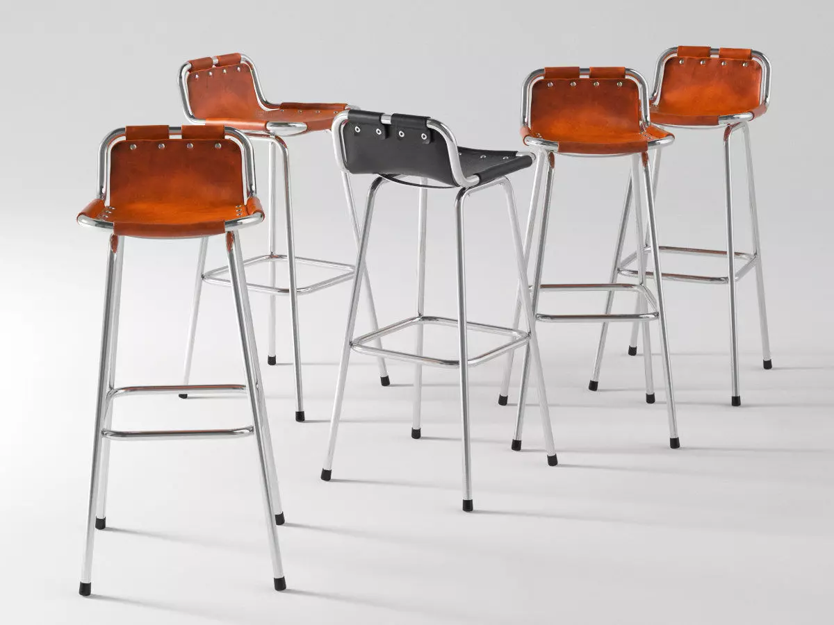 Les Arcs Barstool 3D model_8