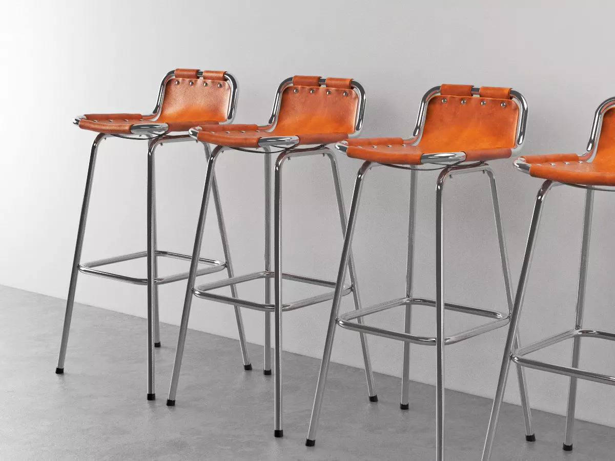 Les Arcs Barstool 3D model_2