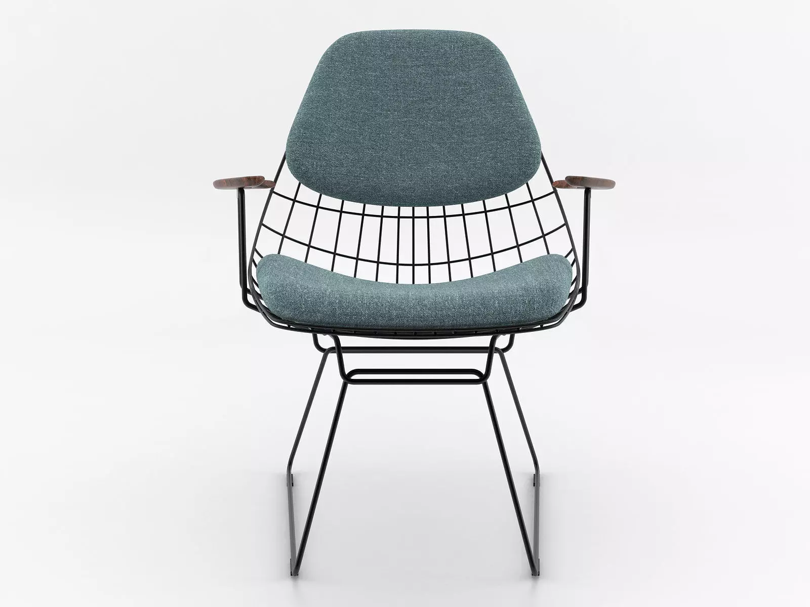 FM06 wire chair with fabric and frame 3D model_6