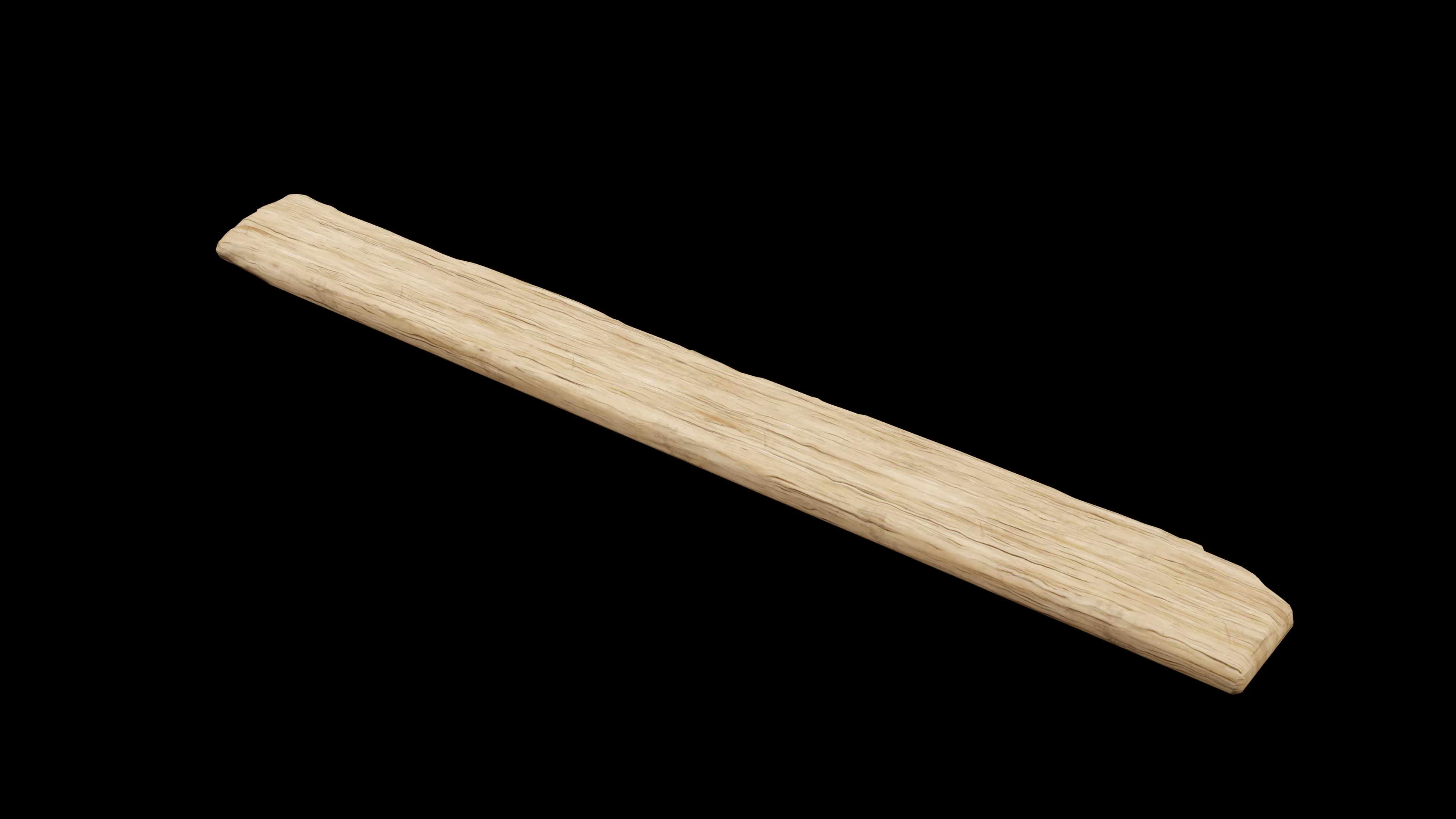 Wooden Plank Low-poly 3D model
