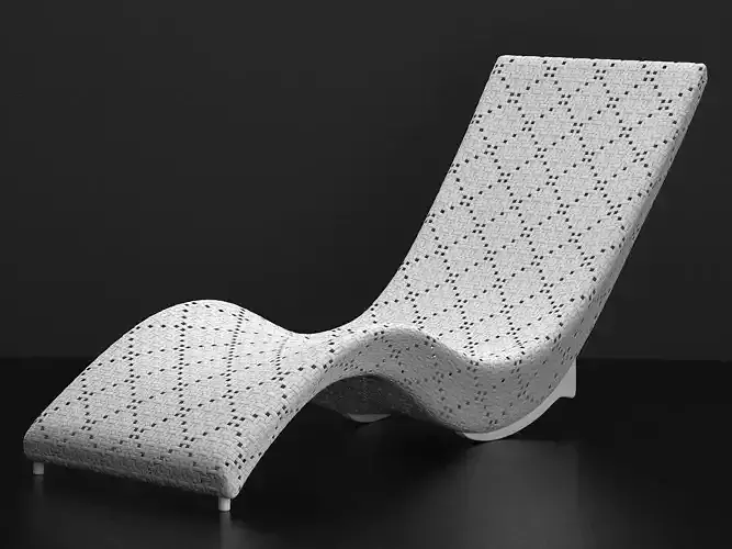 Mermaid chaise lounge with holes in it 3D model