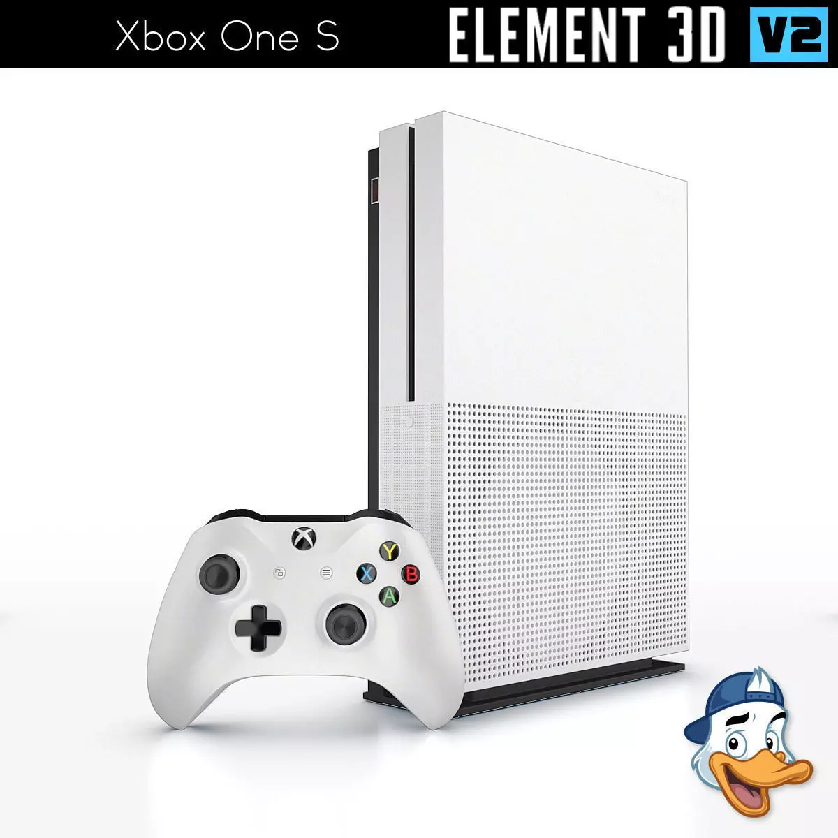 Xbox One S for Element 3D 3D model_0