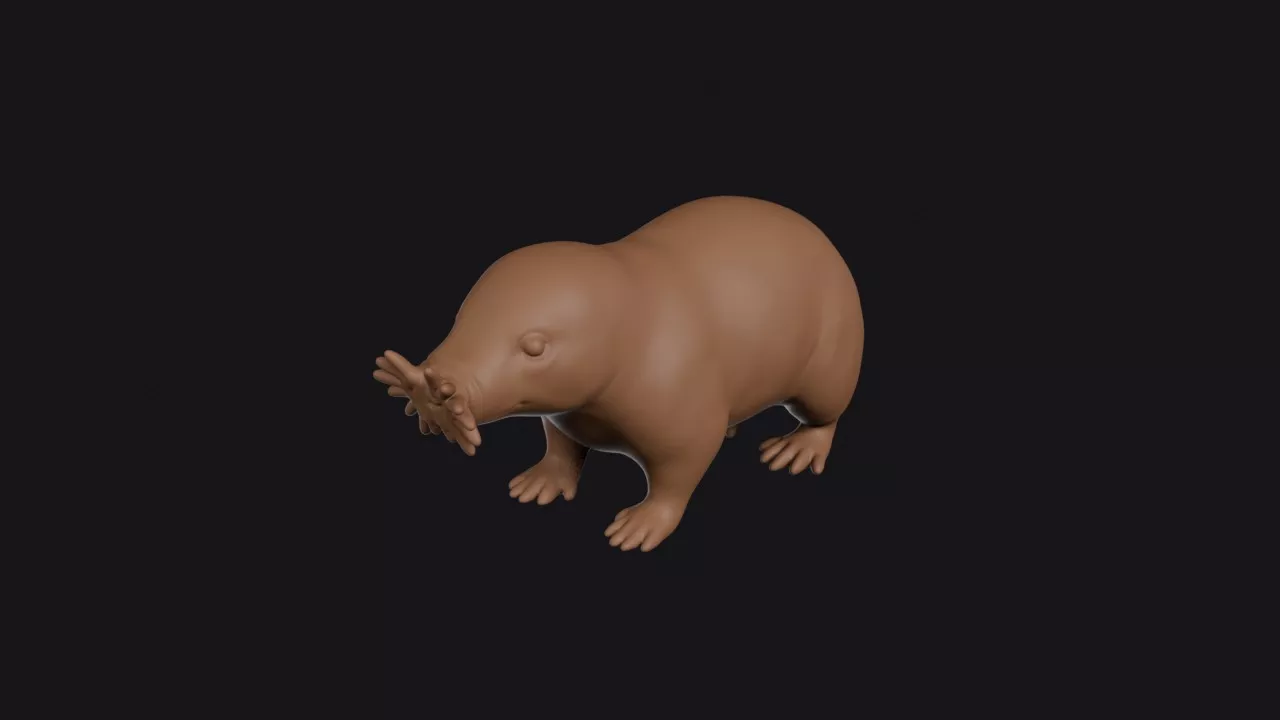 Star-nosed Mole 3D print model