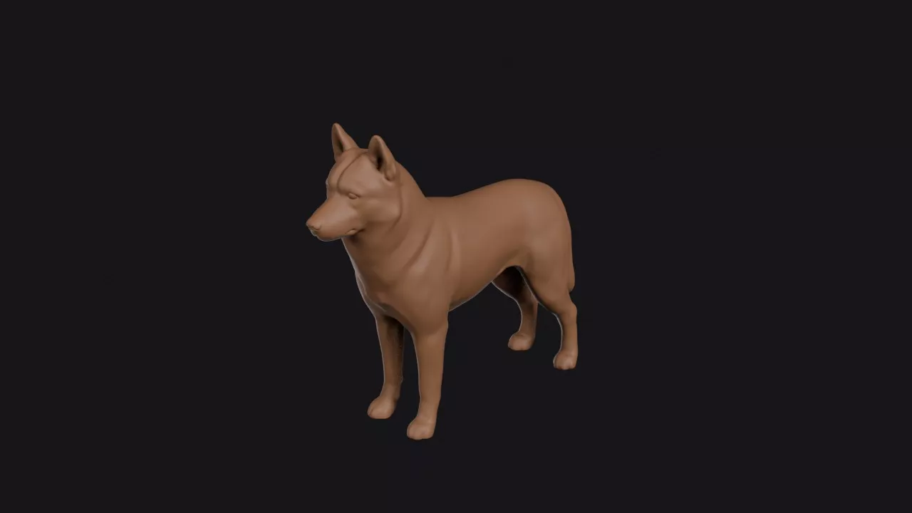 Siberian Husky 3D print model