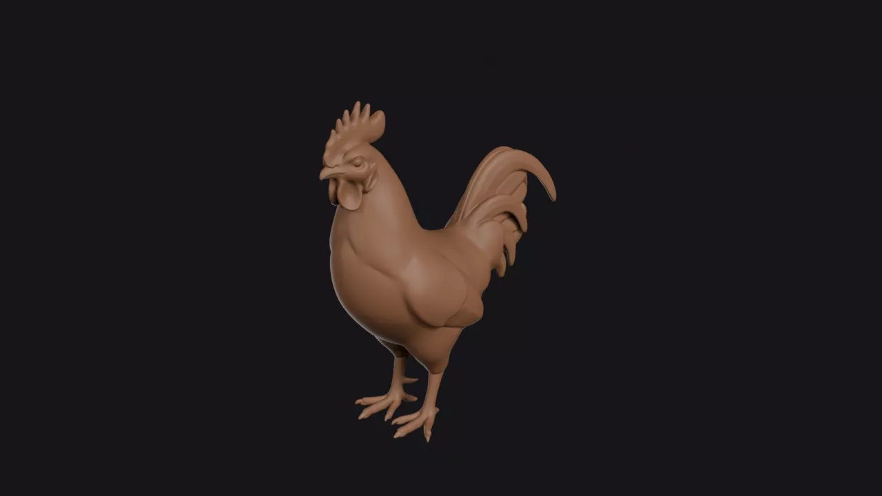 Rooster 3D print model