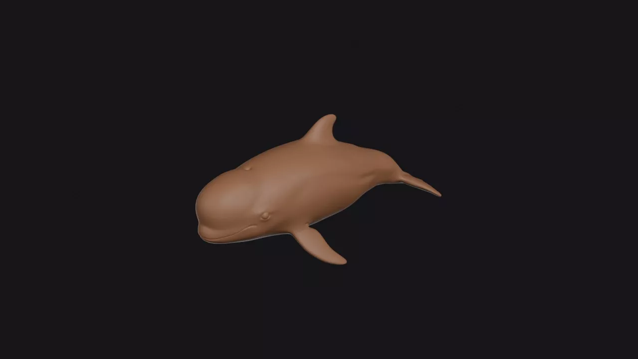 Pilot Whale 3D print model