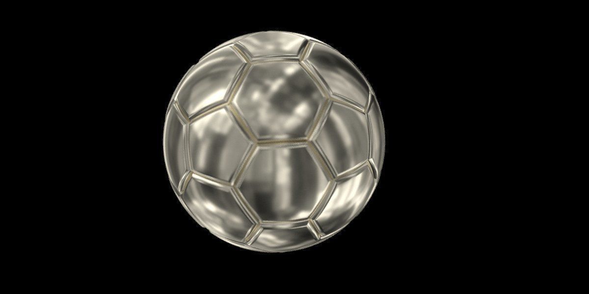  Ball football silver  3D print model_0