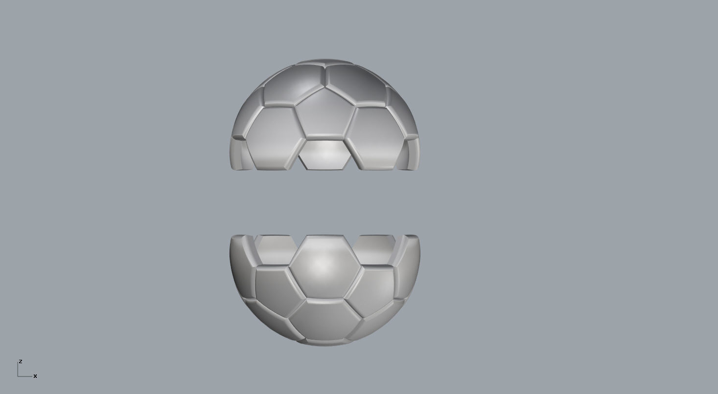  Ball football silver  3D print model_1