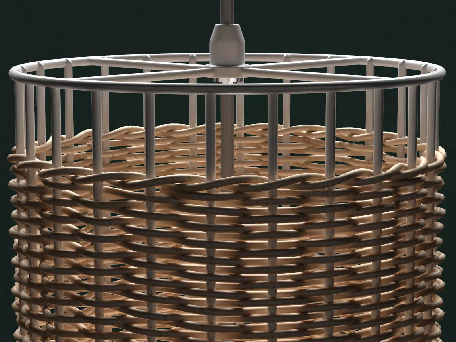 Laika three wicker lamps hanging from ceiling 3D model_8