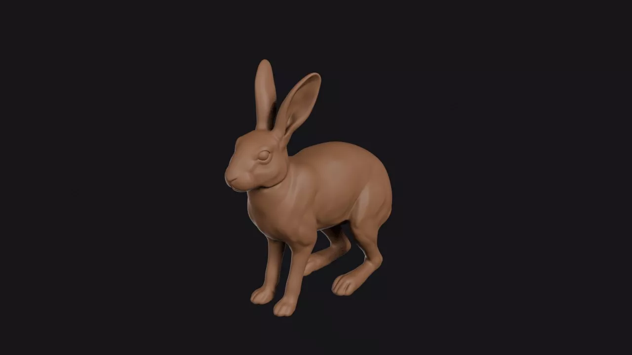 Hare Figurine 3D print model